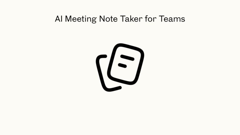 AI Meeting Note Taker for Teams